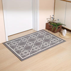 Non Slip Indoor Door Mats Kitchen Runner Rugs Moroccan Trellis Waterproof Washab