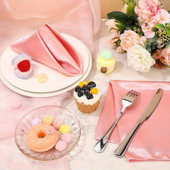 Soft Satin Banquet Napkin 43x43 cm, Wedding Party Silk Table Napkin