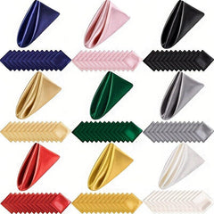 Soft Satin Banquet Napkin 43x43 cm, Wedding Party Silk Table Napkin