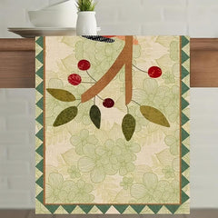 Polyester Table Runner Cardinals Tree Branches Spring Season Decor