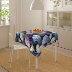 Colorful Hydrangea Pattern Table Cover - Round/Square Polyester Tablecloth