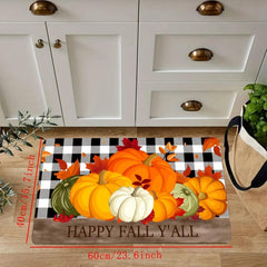 Modern Pumpkin Kitchen Mat Water Absorbent Anti Slip Kitchen Rug