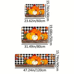 Modern Pumpkin Kitchen Mat Water Absorbent Anti Slip Kitchen Rug