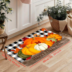 Modern Pumpkin Kitchen Mat Water Absorbent Anti Slip Kitchen Rug