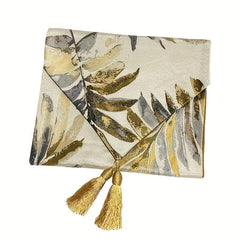 Polyester Table Runner Nordic Style Jacquard Leaf Coffee Table Bedside Towel
