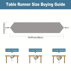 Polyester Table Runner Nordic Style Jacquard Leaf Coffee Table Bedside Towel