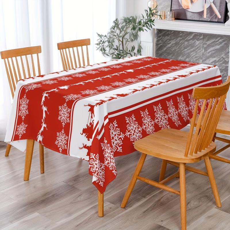 Polyester Tablecloth Merry Christmas Table Cover