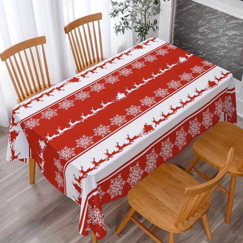 Polyester Tablecloth Merry Christmas Table Cover