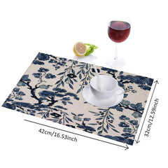 1pc Linen Placemats Dining Table Pads Style Table Decoration Mat