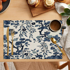 1pc Linen Placemats Dining Table Pads Style Table Decoration Mat