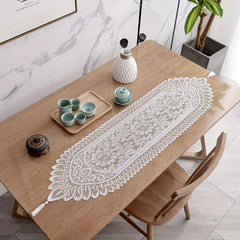 Polyester Knitted Table Runner Solid Table Cover