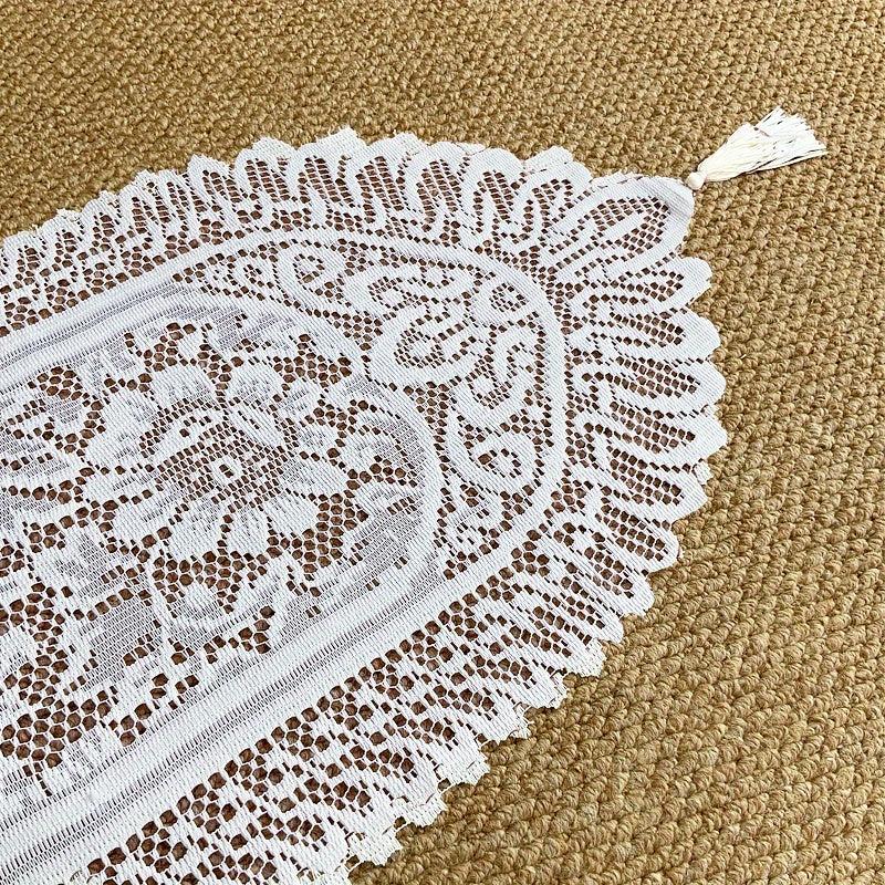 Polyester Knitted Table Runner Solid Table Cover