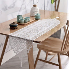 Polyester Knitted Table Runner Solid Table Cover