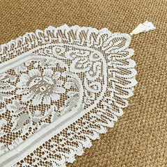 Polyester Knitted Table Runner Solid Table Cover