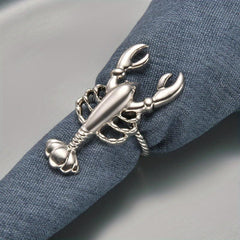 2pcs Ocean Themed Napkin Rings Metal Holders for Beach Wedding Party Table Decor