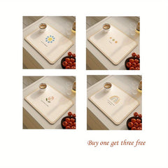 4pcs Square Placemats Anti Slip Heat Insulation Table Decoration Mat