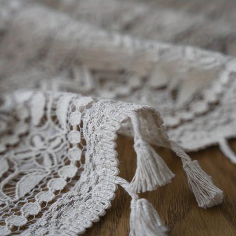 Bohemian Style Fringed Square Tablecloth