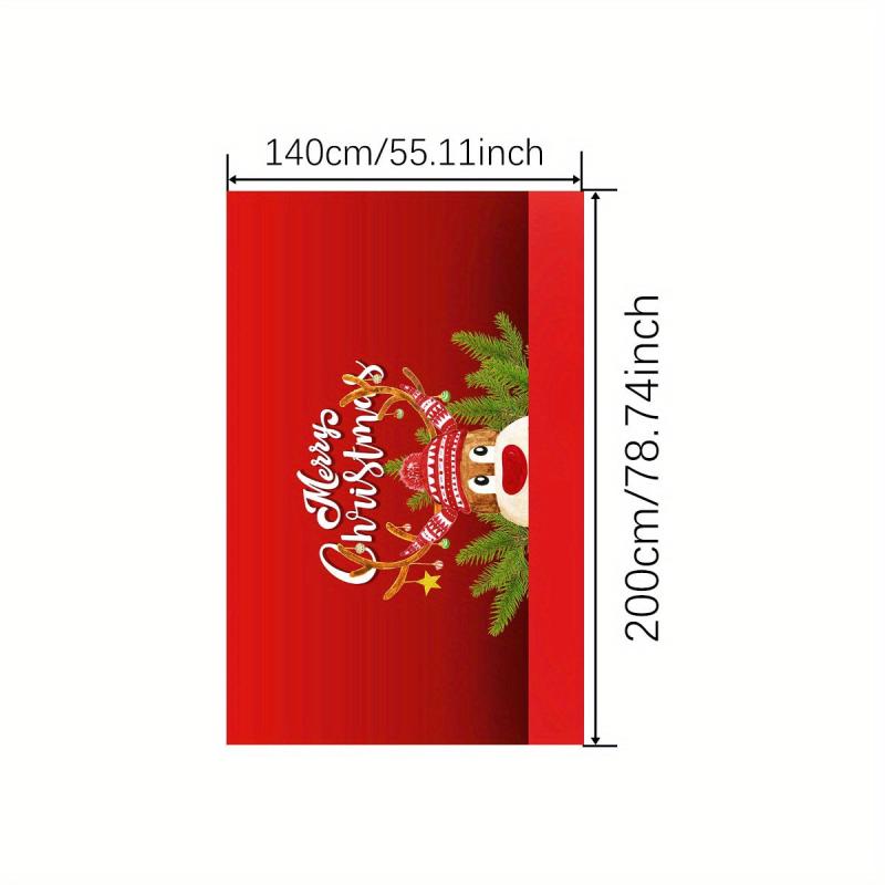 Polyester Table Cloth Merry Christmas Table Cover Cartoon Deer Pattern