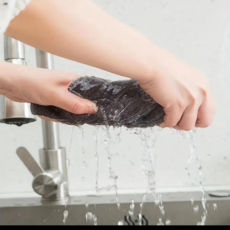 10pcs Square Scouring Pad Dish Cloths, Antibacterial Cleaning Brush