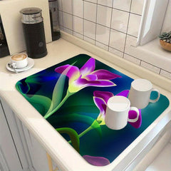 Rubber Kitchen Drain Mat Coaster Bathroom Countertop Absorbent Mat