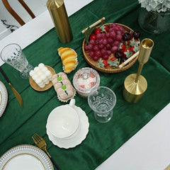 Suede Table Runner Long Velvet Dresser Scarf for Event