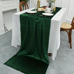 Suede Table Runner Long Velvet Dresser Scarf for Event