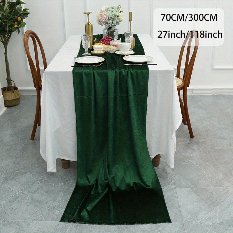 Suede Table Runner Long Velvet Dresser Scarf for Event