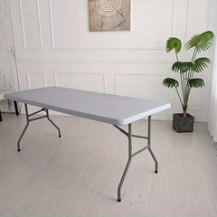 6pcs Waterproof Stretch Table Cover Banquet Wedding Polyester Table Cloth