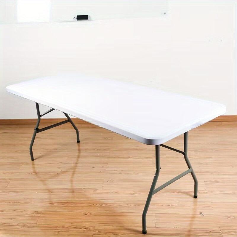 6pcs Waterproof Stretch Table Cover Banquet Wedding Polyester Table Cloth