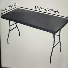 6pcs Waterproof Stretch Table Cover Banquet Wedding Polyester Table Cloth
