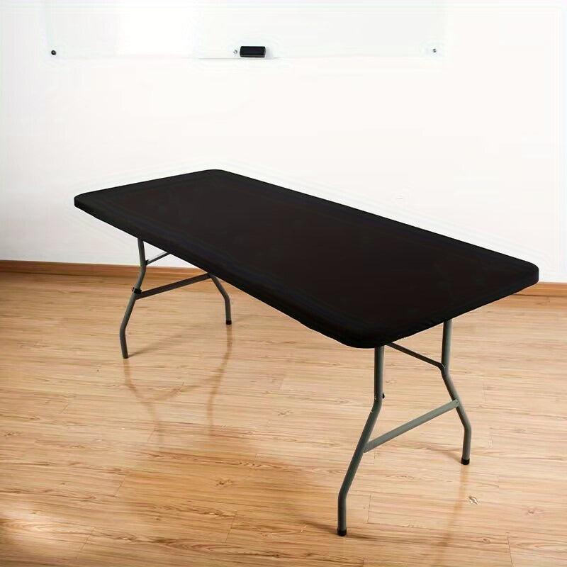 6pcs Waterproof Stretch Table Cover Banquet Wedding Polyester Table Cloth