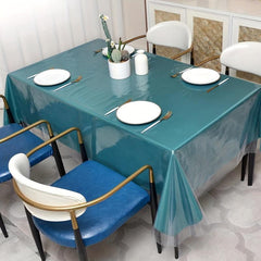 Clear Plastic Table Protector Cover PVC Transparent Tablecloth Round Rectangular