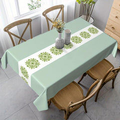 Printed Polyester Tablecloth Waterproof Rectangle Style