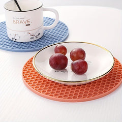 Round Silicone Potholder Trivets Mats Heat Insulation Pad Anti-scalding