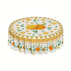 Polyester Cat Pattern Round Tablecloth - Waterproof Stain Wrinkle Resistant