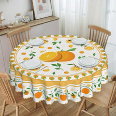 Polyester Cat Pattern Round Tablecloth - Waterproof Stain Wrinkle Resistant