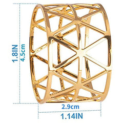 10pcs Golden Napkin Rings Solid Napkin Buckle Cast Iron Polished Metal Rings