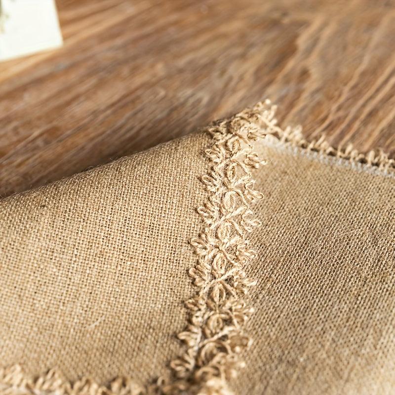 4pcs Jute Macrame Placemat Antiskid Boho Table Mat Indoor Outdoor Decor