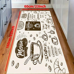Coffee Kitchen Printed Anti slip Carpet Mat