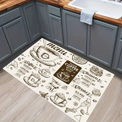 Coffee Kitchen Printed Anti slip Carpet Mat