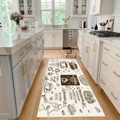 Coffee Kitchen Printed Anti slip Carpet Mat