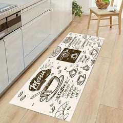 Coffee Kitchen Printed Anti slip Carpet Mat