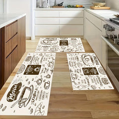 Coffee Kitchen Printed Anti slip Carpet Mat