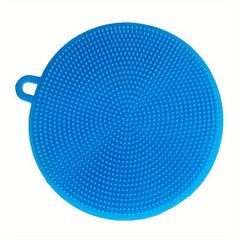 5pcs Round Silicone Dishwashing Cloth Kitchen Gadget