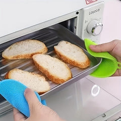 5pcs Round Silicone Dishwashing Cloth Kitchen Gadget