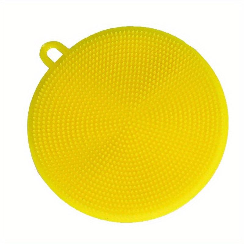 5pcs Round Silicone Dishwashing Cloth Kitchen Gadget