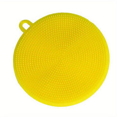 5pcs Round Silicone Dishwashing Cloth Kitchen Gadget
