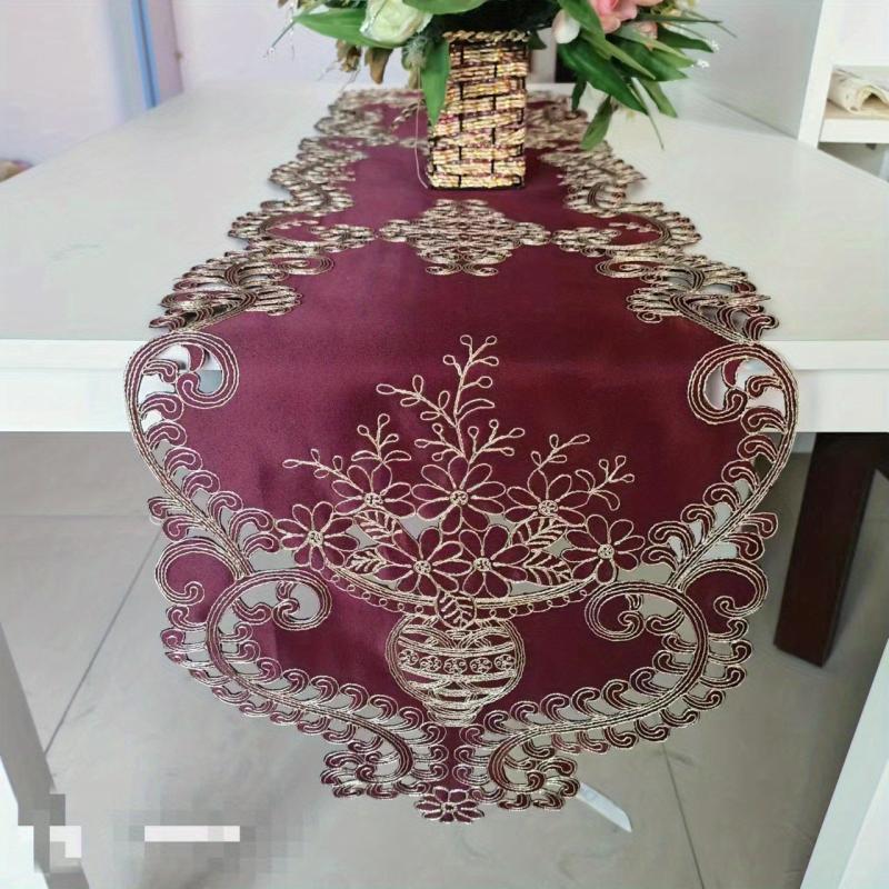 Polyester Table Runner European Embroidered Tablecloth