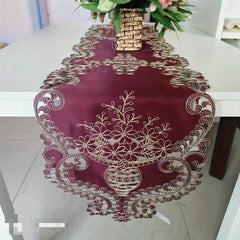 Polyester Table Runner European Embroidered Tablecloth