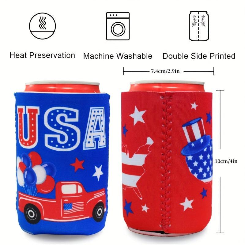 12pcs Pattern Insulated Beer Can Cooler Set for Various Events